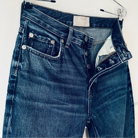 Everlane The 90s Cheeky High Rise Destructed Blue Jean - Picture 6 of 13